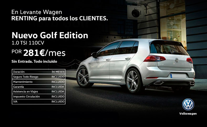 Renting Volkswagen Golf en Valencia